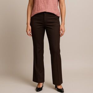 Tahari Women’s Brown Straight Leg Dress Pants Size 2 | Career Trousers Workwear